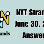 NYT Strands (June 30, 2025): Hints, Spangram, and Solution Guide